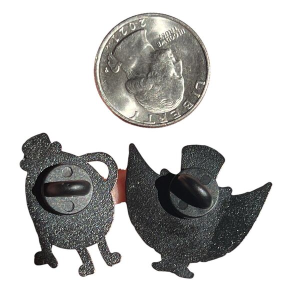 Hazbin Hotel Sir Pentious and Egg Minion Enamel Pin Set - Picture 4 of 6